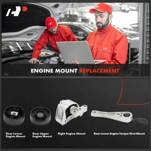 4-Pc Engine Mount + Engine Torque Strut Mount, A-Premium APEM1492