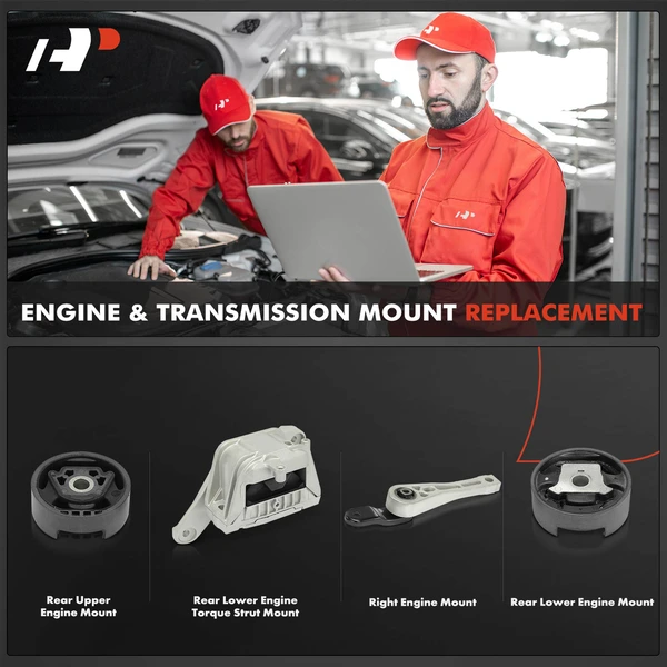 4-Pc Engine Mount Rear & Right A-Premium APEM1499