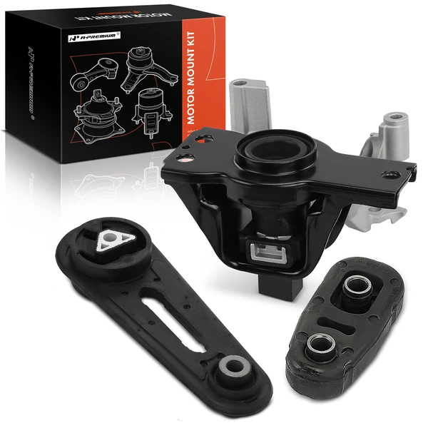 2007-2012 Nissan Sentra 3-Pc Engine Mount and Transmission Mount Kit Front & Rear A-Premium APEM119