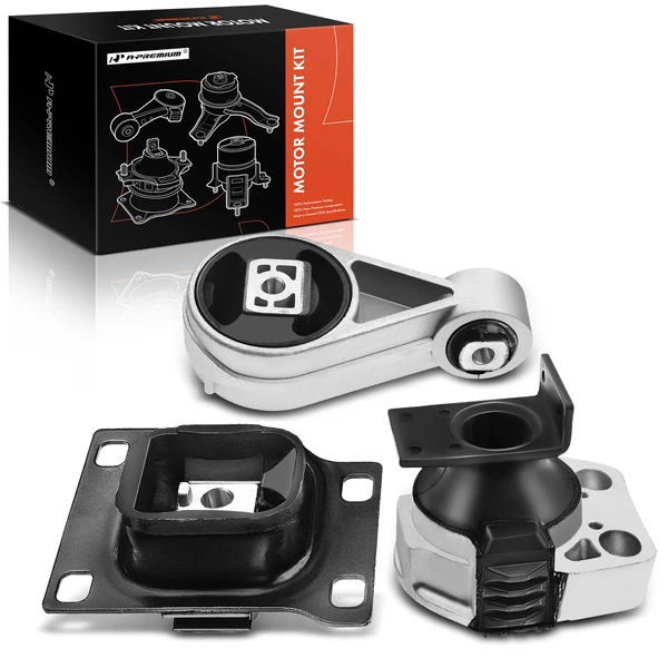 3-Pc Engine Mount and Transmission Mount Kit Front & Rear A-Premium APEM042