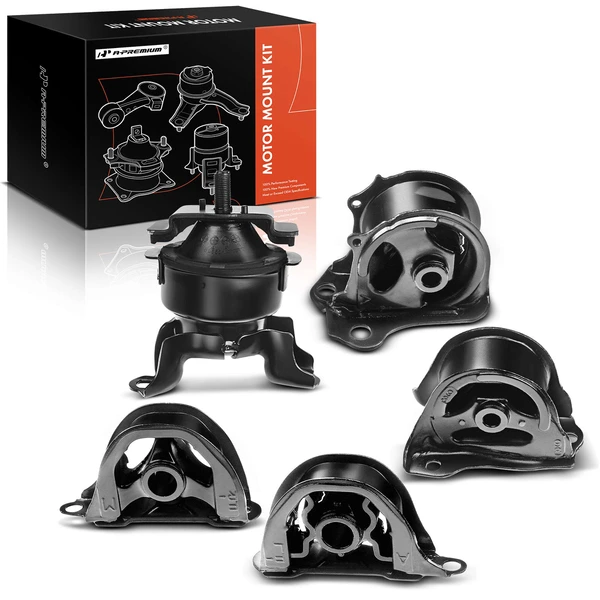 1998-2001 Honda CR-V 5-Pc Engine Mount and Transmission Mount Kit Front & Rear A-Premium APEM053