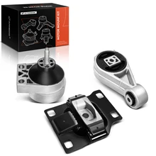 2000-2003 Ford Focus Engine Mount + Transmission Mount + Torque Strut Mount, 3 Pcs, Front & Rear, A-Premium, APEM057