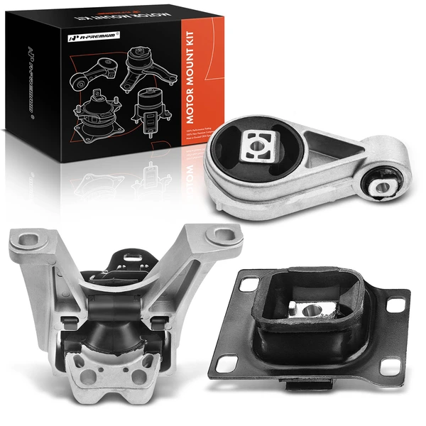 2005-2007 Ford Focus 3-Pc Engine Mount and Transmission Mount Kit Front & Rear A-Premium APEM061