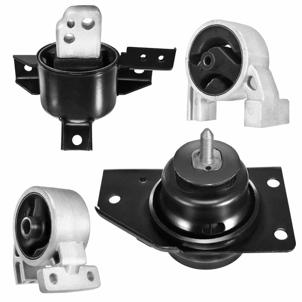 2006-2011 Kia Rio 4-Pc Engine Mount and Transmission Mount Kit Front & Rear A-Premium APEM073