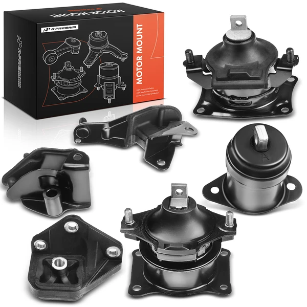 6-Pc Motor Mount + Transmission Mount, Front & Rear, A-Premium APEM021