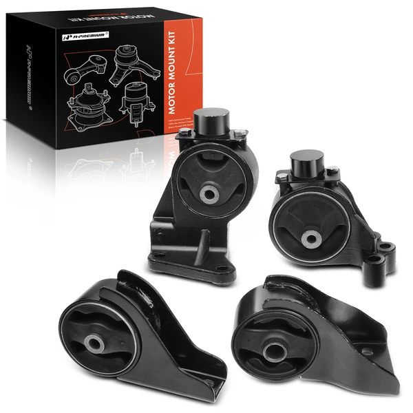 2002-2005 Kia Sedona 4-Pc Engine Mount and Transmission Mount Kit Front A-Premium APEM118