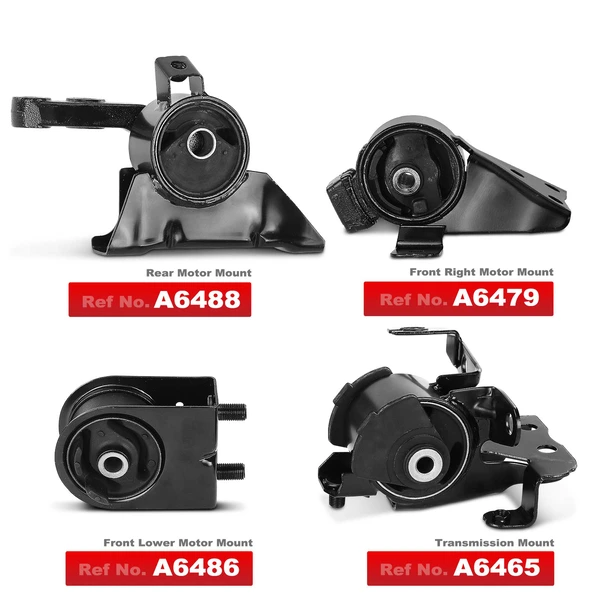 4-Pc Engine Mount and Transmission Mount Kit Front & Rear A-Premium APEM143