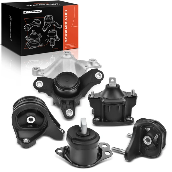 2013-2017 Honda Accord 5-Pc Engine Mount and Transmission Mount Kit Front & Rear A-Premium APEM144