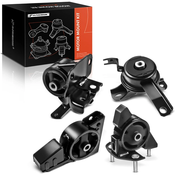 1998-2002 Toyota Corolla 4-Pc Engine Mount and Transmission Mount Kit Front & Rear A-Premium APEM115