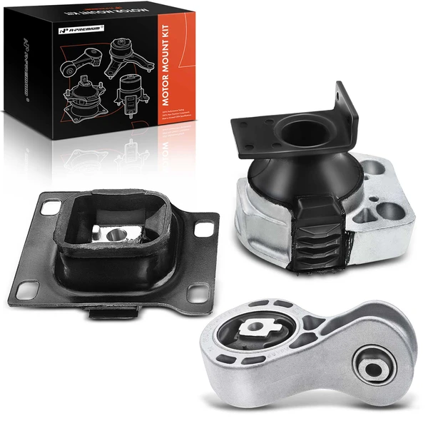 2008-2011 Ford Focus 3-Pc Engine Mount and Transmission Mount Kit Front A-Premium APEM087