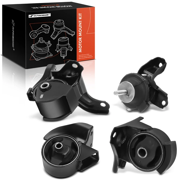 2005-2010 Kia Sportage 4-Pc Engine Mount and Transmission Mount Kit Front & Rear A-Premium APEM094