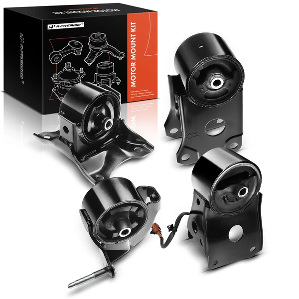 1995-2001 Nissan Maxima 4-Pc Engine Mount and Transmission Mount Kit Front & Rear A-Premium APEM098