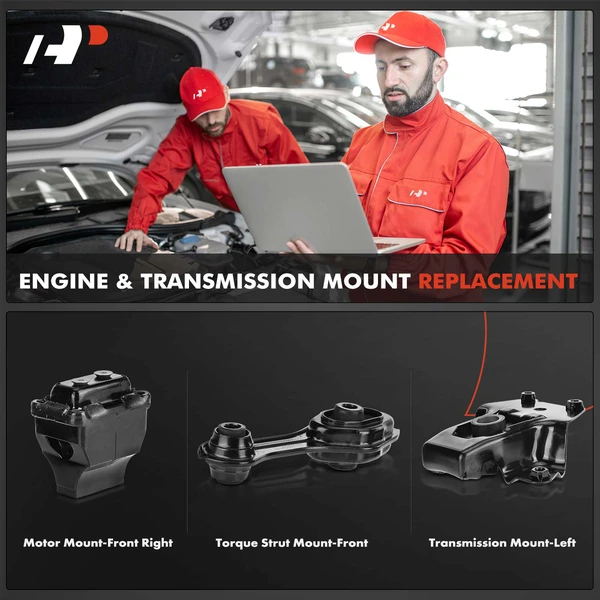 3-Pc Engine Mount and Transmission Mount Kit Front A-Premium APEM183