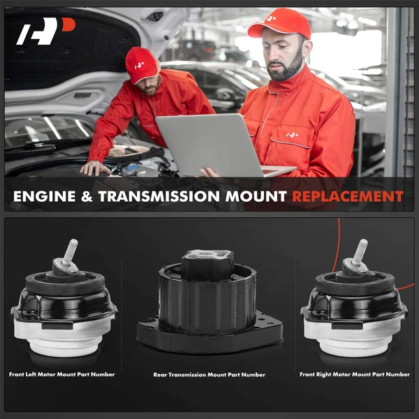 3-Pc Engine Mount and Transmission Mount Kit Front & Rear A-Premium APEM185