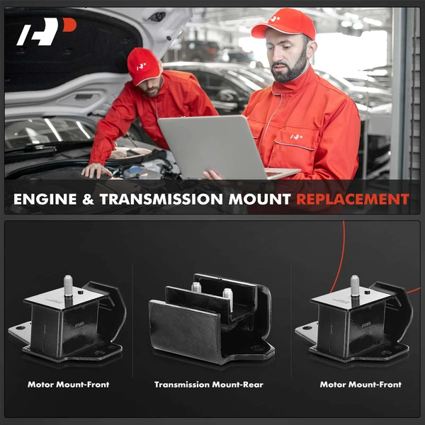 3-Pc Engine Mount and Transmission Mount Kit Front & Rear A-Premium APEM187