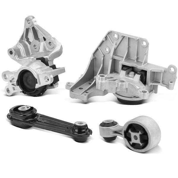 2014-2017 Nissan Rogue 4-Pc Engine Mount and Transmission Mount Kit Front & Rear A-Premium APEM199