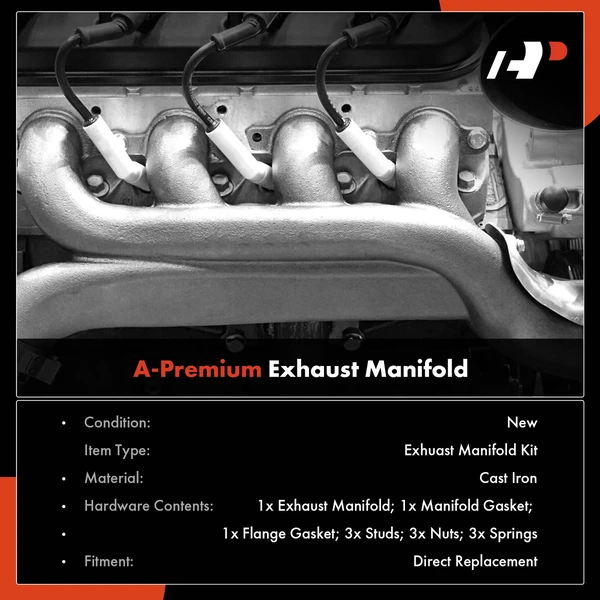 Right Exhaust Manifold with Gasket for Chevrolet C1500 Tahoe GMC K1500 2500