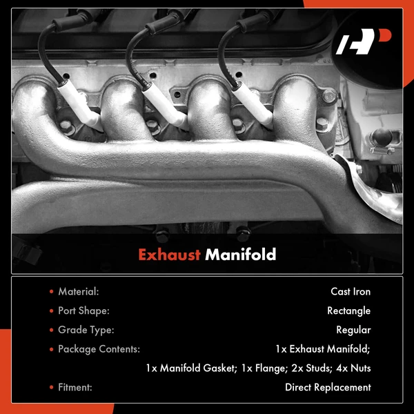 Driver Exhaust Manifold with Gasket & Seal for Ford F-100 E-150 Econoline Bronco