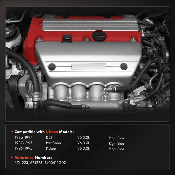 Passenger Exhaust Manifold for Nissan Pathfinder 1987-1995 D21 Pickup V6 3.0L