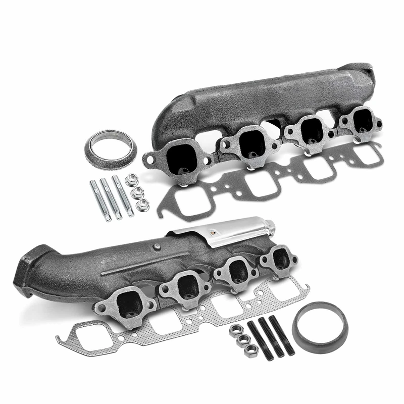 2 Pcs Left & Right Exhaust Manifold with Gasket for 1991 GMC C3500 7.4L V8