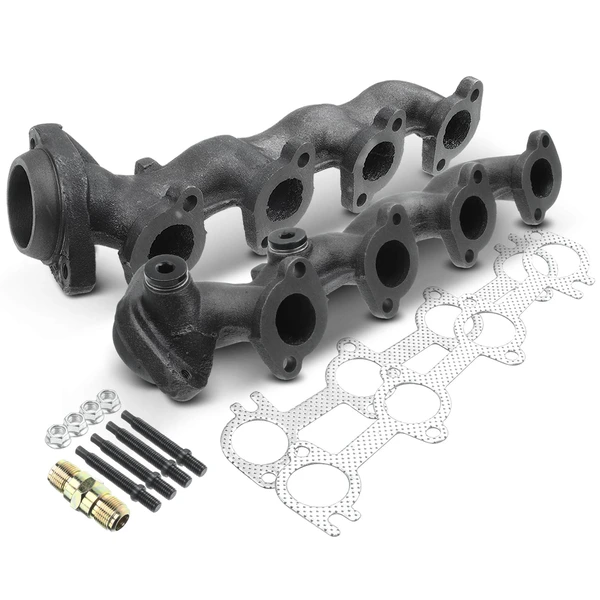 2 Pcs Left & Right Exhaust Manifold with Gasket for 1997-1998 Ford F-250