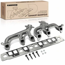 2 Pcs Front & Rear Exhaust Manifold with Gasket for 1999-2004 Jeep Grand Cherokee
