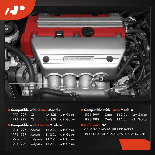 Exhaust Manifold with Gasket for Honda Accord Odyssey Acura CL Isuzu 2.2L 2.3L