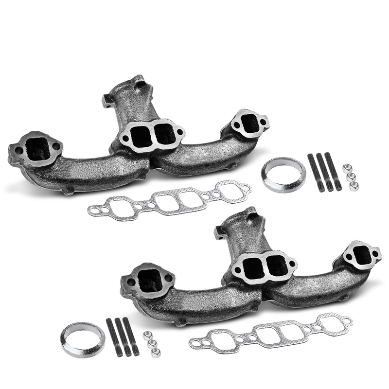 2 Pcs Left & Right Exhaust Manifold with Gasket for 1972 Chevrolet Corvette 5.7L V8