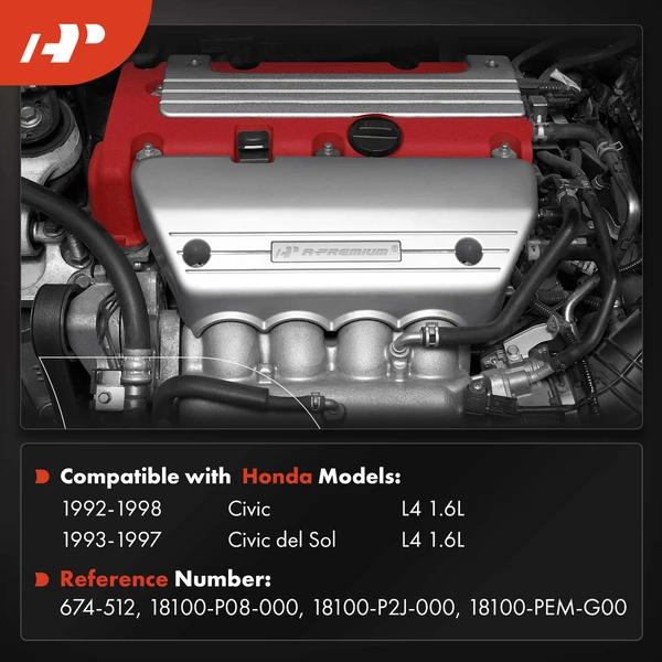 Exhaust Manifold with Gasket for Honda Civic 92-98 Civic del Sol 93-97 L4 1.6L