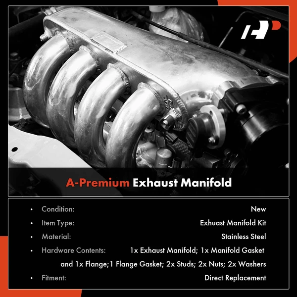 Rear Exhaust Manifold with Gasket for Chevrolet Impala Pontiac Grand Prix 3.8L