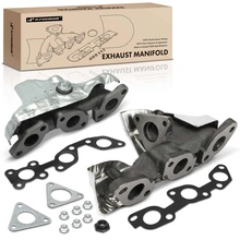 2 Pcs Driver & Passenger Exhaust Manifold with Gasket for 1999-2004 Nissan Frontier