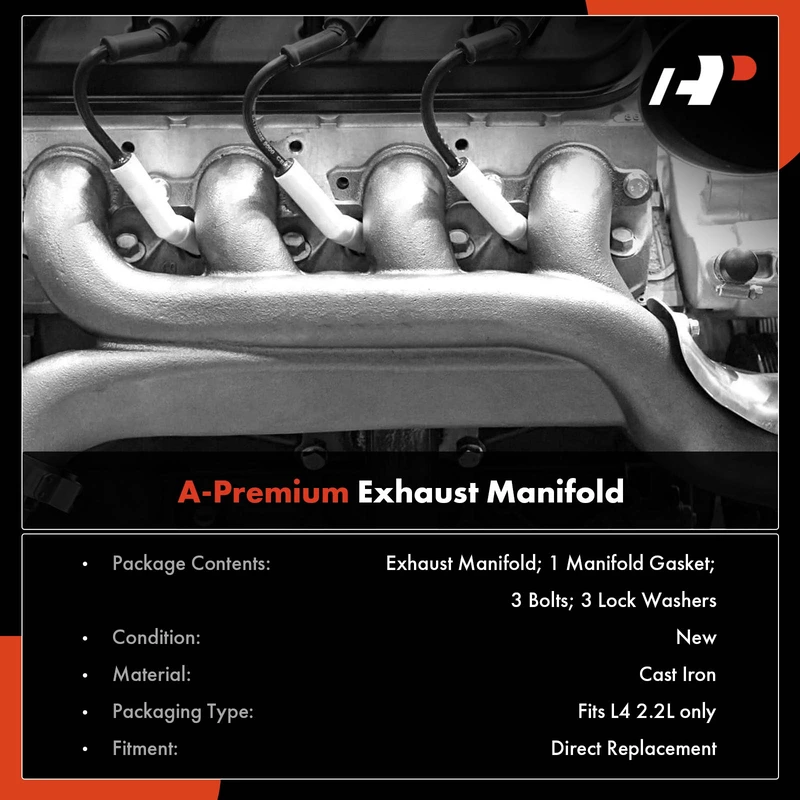 Exhaust Manifold with Gasket for Chevrolet S10 GMC Sonoma 2000-2003 2.2L