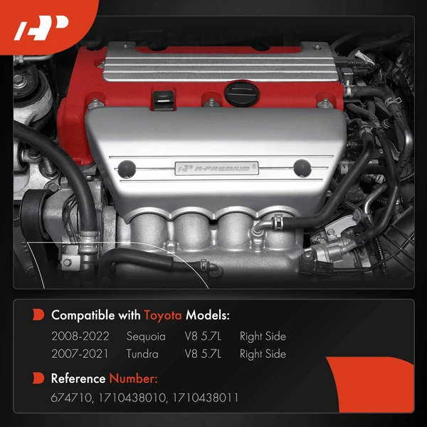 Passenger Exhaust Manifold for Toyota Tundra 2007-2021 Sequoia 2008-2021