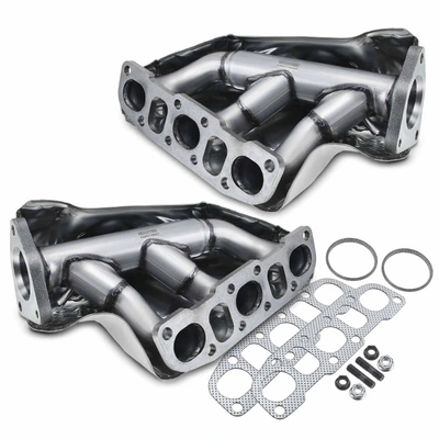 2 Pcs Left & Right Exhaust Manifold with Gasket