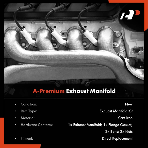 Left Exhaust Manifold with Gasket for Ford F-150 2010-2014 F-250 Super Duty