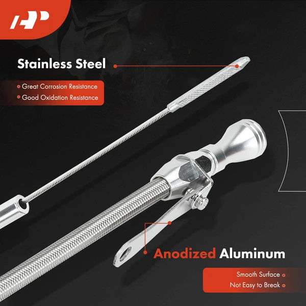 Flexible Stainless Steel Engine Oil Dipstick for Chevy Small Block SBC 1980-Up