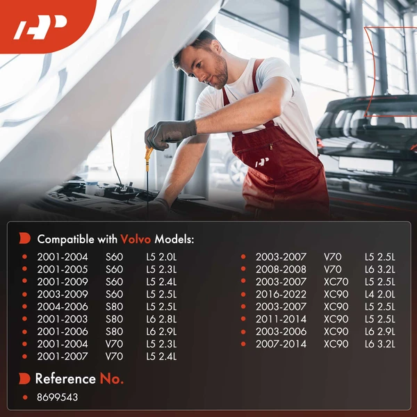 Engine Oil Fluid Level Dipstick for Volvo S60 2001-2009 S80 V70 XC70 XC90 DOHC