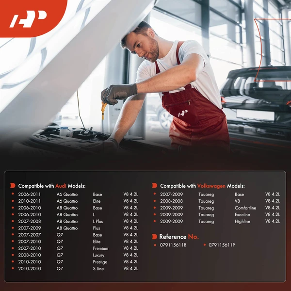 Engine Oil Dipstick for Audi Q7 2007-2010 Volkswagen Touareg 2007-2009 V8 4.2L