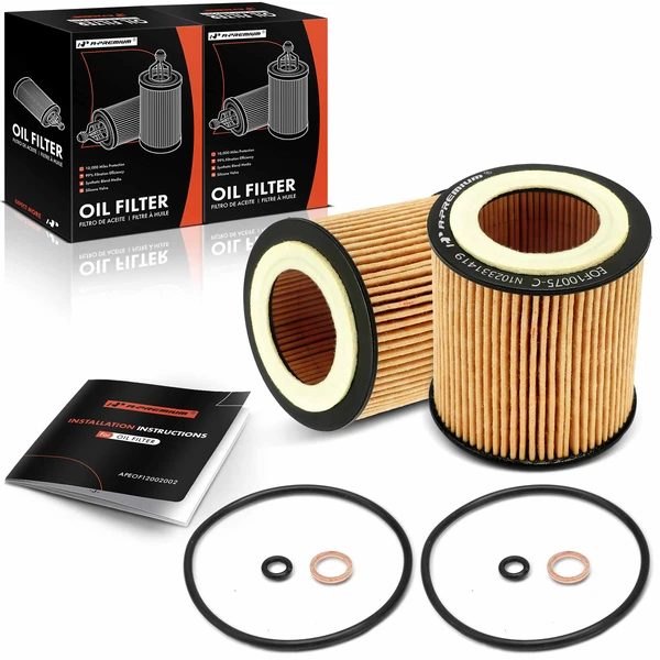 2 Pcs Engine Oil Filter for 2006 BMW 330i