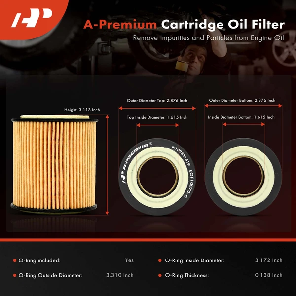 Engine Oil Filter for BMW 128i 2008-2013 228i xDrive 2015-2016 328xi X3