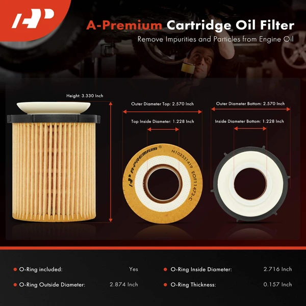 4 Pcs Engine Oil Filter for Mercedes-Benz W205 C300 C350e 10K Miles Protection