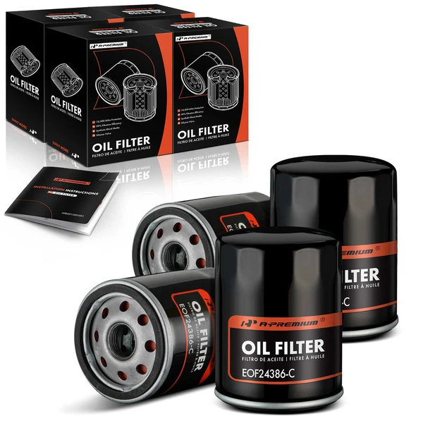 4 Pcs Engine Oil Filter for Chevy Nova Lexus RX350h Nissan 10K Miles Protection