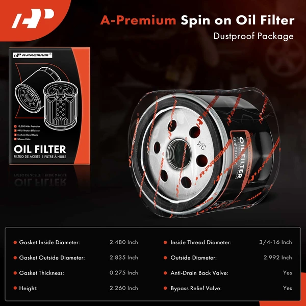 Engine Oil Filter for BMW I01 i3 2014-2021 i3s 2018-2021 10K Miles Protection