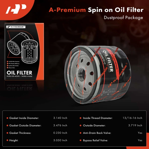 Engine Oil Filter for Chevrolet Silverado 2500 HD Silverado 3500 GMC