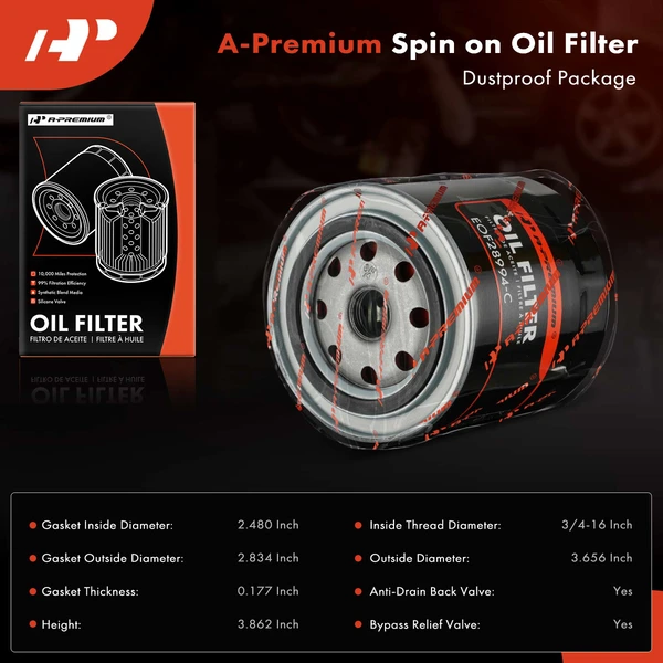 Engine Oil Filter for Volkswagen Passat 1998-2005 Audi A4 A6 Cabriolet