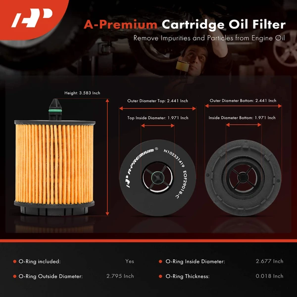 4 Pcs Engine Oil Filter for Buick LaCrosse Chevy Impala Malibu Saab 9-3 Pontiac