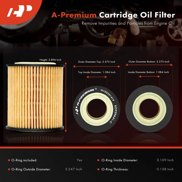 4 Pcs Engine Oil Filter for Ford Escape Fusion Mazda CX-7 Mercury Mariner Milan