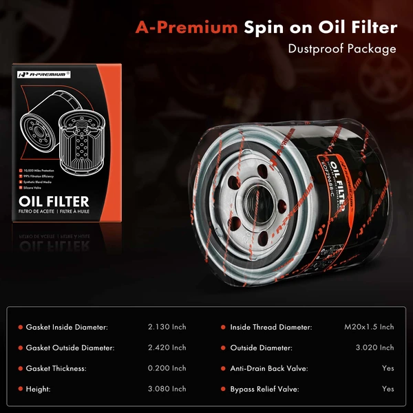 Engine Oil Filter for Honda Accord Hyundai Tucson Kia Forte Koup Optima Soul