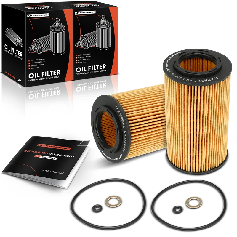 2 Pcs Full Flow Engine Oil Filter for Hyundai Sonata Santa Fe Kia Sorento