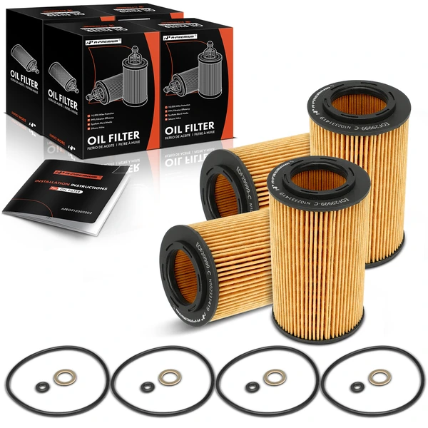 4 Pcs Full Flow Engine Oil Filter for 2007-2010 Hyundai Entourage